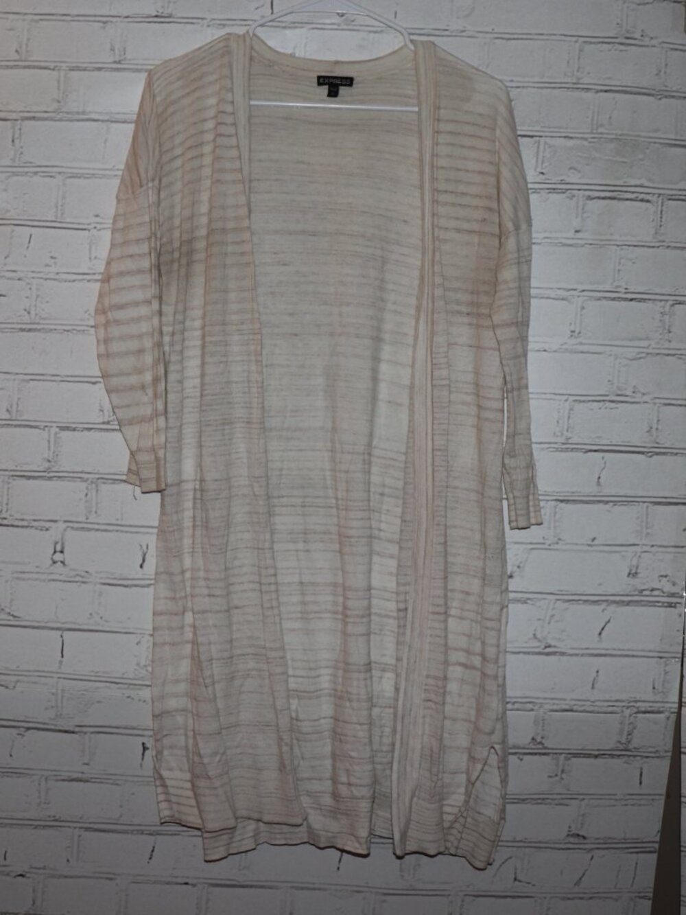 ✨ Express Cream Long Cardigan • Size L ✨